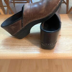 Dansko Brown Leather Mules
